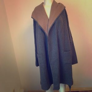 Cashmere and cotton oversized sweater with pockets